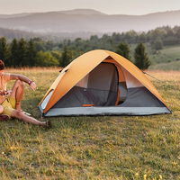 Tente de randonnée ultralégère quatre saisons à double paroi, imperméable >3000 mm, pour le trekking, le vélo, le camping, 1-2 personnes