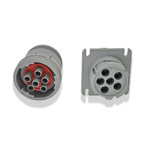 Connecteurs de câblage Deutsch HD J1708 6 broches étanches IP67, contacts en cuivre pour véhicules automobiles, camions et bus lourds 12V/24V IATF Gris 12A - Product Image 3