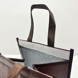 Reusable Grocery Chocolate Supermarket <b>Picnic</b> Insulated Cooler <b>Bag</b> with logo Printed Waterproof Food Cake Lunch Beer Cooler <b>Bags</b> - Product Image 2