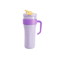 Bouteille isotherme Northfox 40oz en acier inoxydable avec poignée durable, anti-fuite, minimaliste, pour fêtes et voyages