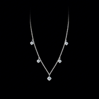 Collier en Argent Sterling S925 avec Moissanite, Trèfle à Quatre Feuilles et Souffle de Bébé, Bijou Tendance Luxe Léger, Style Influenceur Femme