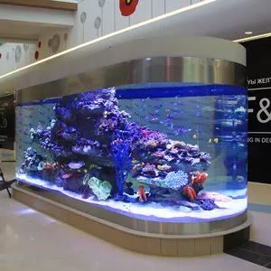 Ocean Park Large Custom Made Saltwater Aquarium, Clear Square Large Acrylic Aquarium Lucite Acrylic Fish Tank& AQUARIUMS Plastic