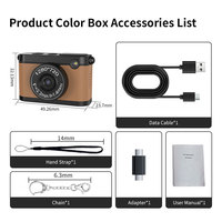 Kamera Mini Gantungan Kunci DC20C 720P 2MP CMOS Kamera Digital Saku Layar IPS 0.96 Inci Pengisian Daya USB-C Senter LED Terintegrasi