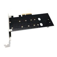 Kartu ekspansi protokol ganda 110mm Pcie ke M.2 Nvme SSD NGFF kartu Riser M-KEY + B-KEY antarmuka ganda stok tinggi warna hitam