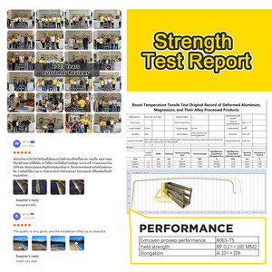 Prova di trazione 995kg vendita calda 10-16MM vetro F forma Custom profili in alluminio estruso per ringhiera in vetro Frameless - Product Image 3
