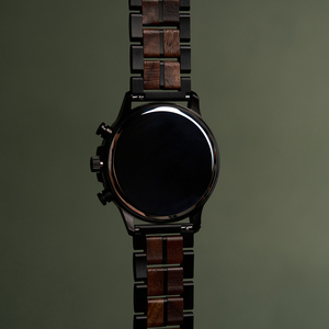 Luxury Walnut Wood Stainless Steel <strong>Watch</strong> with Chronograph - Product Image 4