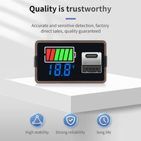 Tipe C USB DC8-100V 4829 Voltmeter Baterai Mobil Indikator Tingkat Pengisian Daya Meter Kapasitas Baterai Lithium Tampilan Uji LED Tester