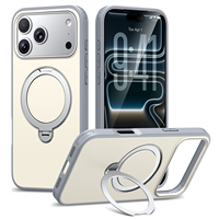 Anillo Magnético Antipolvo con Soporte de Rotación de 360 Grados, Funda de TPU y PC a Prueba de Golpes, Compatible con Carga Inalámbrica para 15, 14, 16, 17 Pro Max