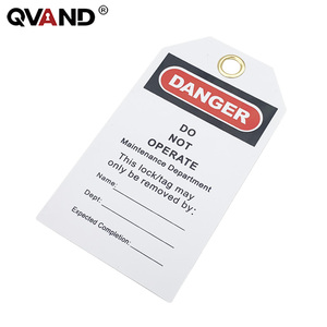 QVAND bloqueo de seguridad eléctrica Tagout LOTO etiqueta bloqueo peligro PVC etiqueta de advertencia - Product Image 6