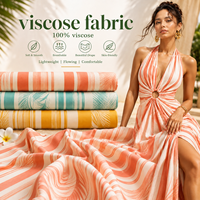 Tissu en rayonne 100 % tissé imprimé viscose Challis en gros pour robes, chemises, blouses, jupes et pyjamas