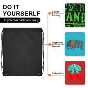 กระเป๋าโลโก้สั่งทำ กระเป๋าเป้สะพายหลังแบบมีเชือกผูก โพลีเอสเตอร์ 210d สำหรับกีฬา กระเป๋าโปรโมชั่น กระเป๋าแบบมีเชือกผูกโพลีเอสเตอร์สั่งทำ - Product Image 4