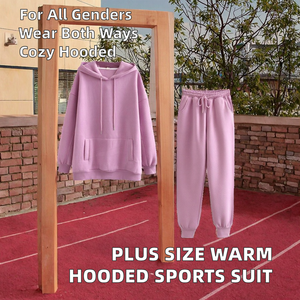 Ensemble de survêtement unisexe réversible en polaire chaud et écologique, grande taille, avec logo – Collection Automne 2026 - Product Image 2