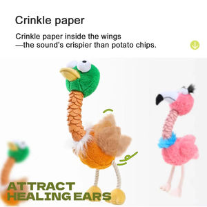 Juguetes para Perros con Forma de Pájaro <span class=keywords><strong>Loco</strong></span> y Feo, Diseño de Papel Sonoro Anti-Mordidas, Ecológicos, de Peluche, de 60 cm de Largo, Venta al por Mayor de Fábrica - Product Image 4