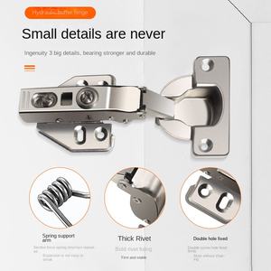 Автоматические петли для шкафов с доводчиком 3D, гидравлические, из нержавеющей стали, регулируемые, современный дизайн с демпфированием, бесшумные, скрытые, складные - Product Image 4