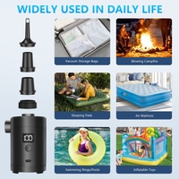 Batterie rechargeable 3600 mAh pour camping et randonnée, mini batterie électrique avec affichage de puissance, gonflable, portable, équipement de camping de poche, accessoires