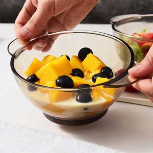 Juego de cuencos de vidrio resistentes al calor, horno <span class=keywords><strong>microondas</strong></span>, cuenco de vidrio para ensalada de colores <span class=keywords><strong>barato</strong></span> - Product Image 1