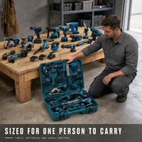 Ensemble d'outils de travail du bois rechargeables pour la menuiserie, la charpenterie et la fabrication de meubles sur mesure