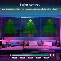 Vente chaude IP65 Étanche RVB Fantaisie Rideau Lumières Smart App Contrôlé LED Chaîne Atmosphère De Noël Transfrontalière