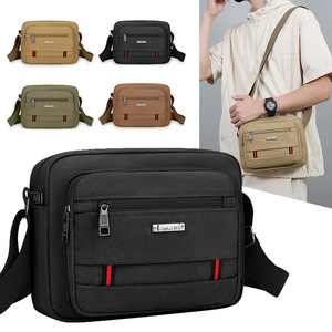 Men's Shoulder <b>Bag</b> Canvas Large Capacity Multi Layer Crossbody <b>Bag</b> For Everyday Use - Product Image 1