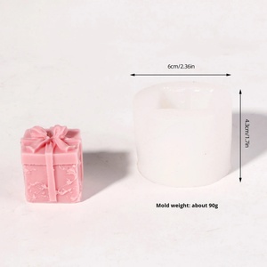 TangChu Square Christmas Gift Box Shape Aromatherapy Candle & Soap DIY Party Gift Essential Oil Silicone Mold - Product Image 6