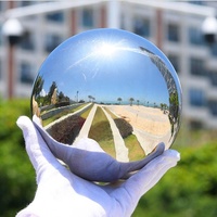 Miroir regardant boule en métal décoration extérieure boule en acier inoxydable