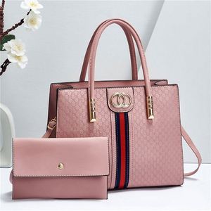 Nuevo Conjunto de Bolsos de Mano de Piel Sintética PU para Mujer, con Estampado de Letras, Gran Capacidad, 2 en 1, con Cierre de Cremallera, 6 Colores - Product Image 3