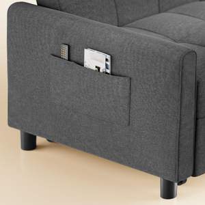 <span class=keywords><strong>Canapé</strong></span>-lit <span class=keywords><strong>convertible</strong></span> 3-en-1 en tissu lin moderne pour appartement, salon, bureau – Vente en gros - Product Image 6