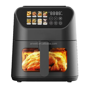 หม้อทอดไร้น้ำมัน ANWELL 8 ลิตร โครงสร้างโลหะ แผ่นทำความร้อนสแตนเลส หน้าต่างมองเห็นได้ ระบบทำความร้อนคู่ ปิดอัตโนมัติ สำหรับการทำอาหาร - Product Image 6