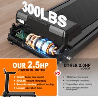 Cinta de correr plegable con asas para el hogar, 2.5HP plegables de cintas de correr, capacidad de 300 libras, almohadilla para caminar con manillar