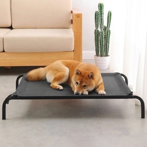 Cama Clássica Calmante para Cães, Cama Retangular Sólida de Ferro Forjado, Casinha Elevada Universal para Quatro Estações, Caverna em Caixa para Gatos e Cães - Product Image 1