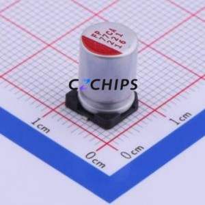 ตัวเก็บประจุแบบแข็งชนิด SMD รุ่น FP-016ME221M-PSR, ขนาด D8xL11.7 มม. ( ความจุ: 220uF ) ( ความแม่นยำ: 20% แรงดันไฟฟ้า: 16V ) - Product Image 1