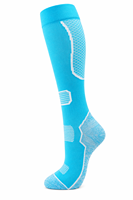 Chaussettes de football mi-hautes respirantes à compression avec ventilation en maille, bord antidérapant, chaussettes de sport multicolores