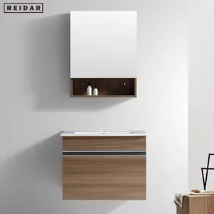 Modern Plywood Bathroom Cabinet Full Set Solid Wood Wall Mounted Single Basin Bathroom Vanity With Smart Mirror