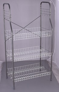 FIRST HORSE Estante de Almacenamiento de Vajilla Desmontable de 4 Niveles, Organizador de Vajilla de Cocina, Escurridor de Platos de Metal - Product Image 4