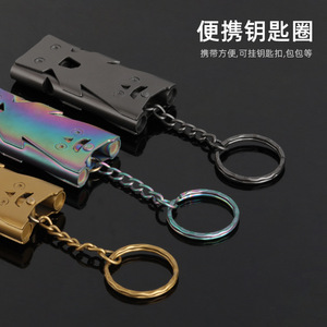 [ของขวัญ/ของแจก] นกหวีดกลางแจ้ง, ความถี่สูง, ไม่มีแกน, นกหวีดเอาตัวรอดสามท่อ, ฉุกเฉิน SOS EDC - Product Image 5