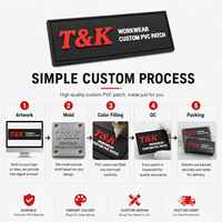Étiquettes personnalisées pour t-shirts T&K, badges texturés en relief 3D, étiquettes, patchs en PVC à coudre sur les vêtements