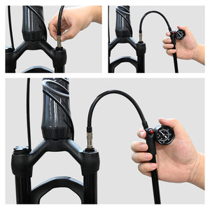 Mini <span class=keywords><strong>pompe</strong></span> à main portable haute pression 300PSI pour vélo <span class=keywords><strong>vtt</strong></span> pour fourche à <span class=keywords><strong>Suspension</strong></span> arrière et amortisseurs pneumatiques Mini jauge de vélo - Product Image 3