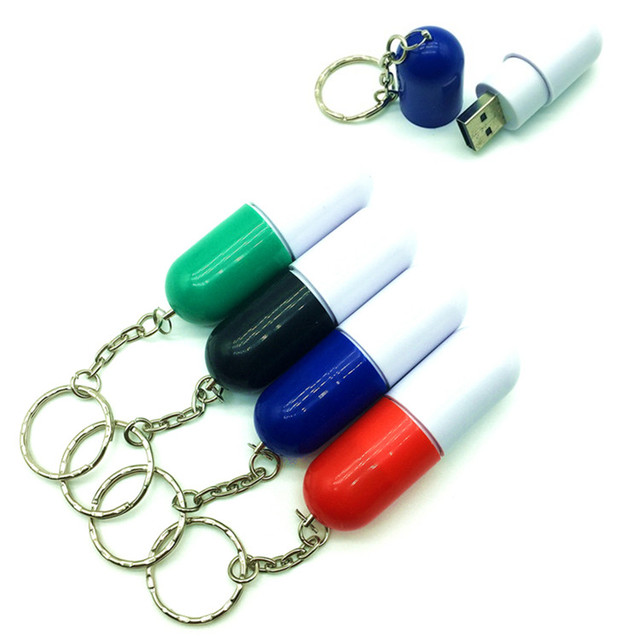 Stock Medicine 32GB Memory Stick 8GB USB 2.0 Pendrive Creativo 16GB Pill Shape USB Flash Drive