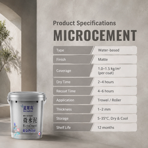 Peinture pour sols <span class=keywords><strong>en</strong></span> microciment et revêtement mural <span class=keywords><strong>en</strong></span> microciment, haute dureté, résistant aux rayures, pour intérieur et <span class=keywords><strong>extérieur</strong></span> - Product Image 4
