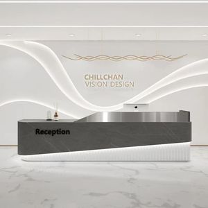 Mobilier en bois au design moderne Bureau <span class=keywords><strong>de</strong></span> réception pour bureau, <span class=keywords><strong>salle</strong></span> <span class=keywords><strong>de</strong></span> sport, hôtel ou magasin pour réception - Product Image 3