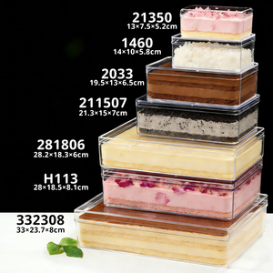 Контейнер и коробка для тирамису 28 см с прозрачной съемной крышкой из пищевого пластика для хранения десертов, тортов и подарочной упаковки - Product Image 5