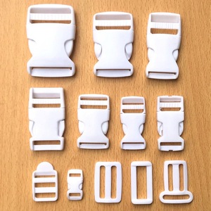 White Plastic Buckles 1cm 1.5cm 2cm 2.5cm 3.2cm 3.8cm 5cm For Bag Luggage <b>Adjustable</b> <b>Straps</b> Eco Friendly Solid Color - Product Image 2