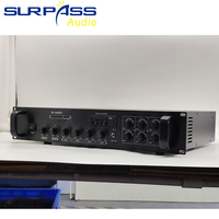 MN670 altı bölge PA mikser amplifikatör mavi diş USB SD FM Mic ve AUX Extreme güç amplifikatörü 70V 100V ile LED ekran dokunmatik