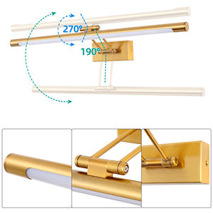 Applique murale de salle de bain LED moderne américaine en gros, IP44 étanche, corps en fer, lampe de miroir de vanité, éclairage économe en énergie pour hôtel - Product Image 3