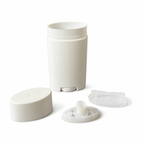 Pot ovale de 50g pour crème déodorante, avec couvercle rotatif, contenant pour crème solide, pot pour parfum corporel, stick solaire, cosmétique