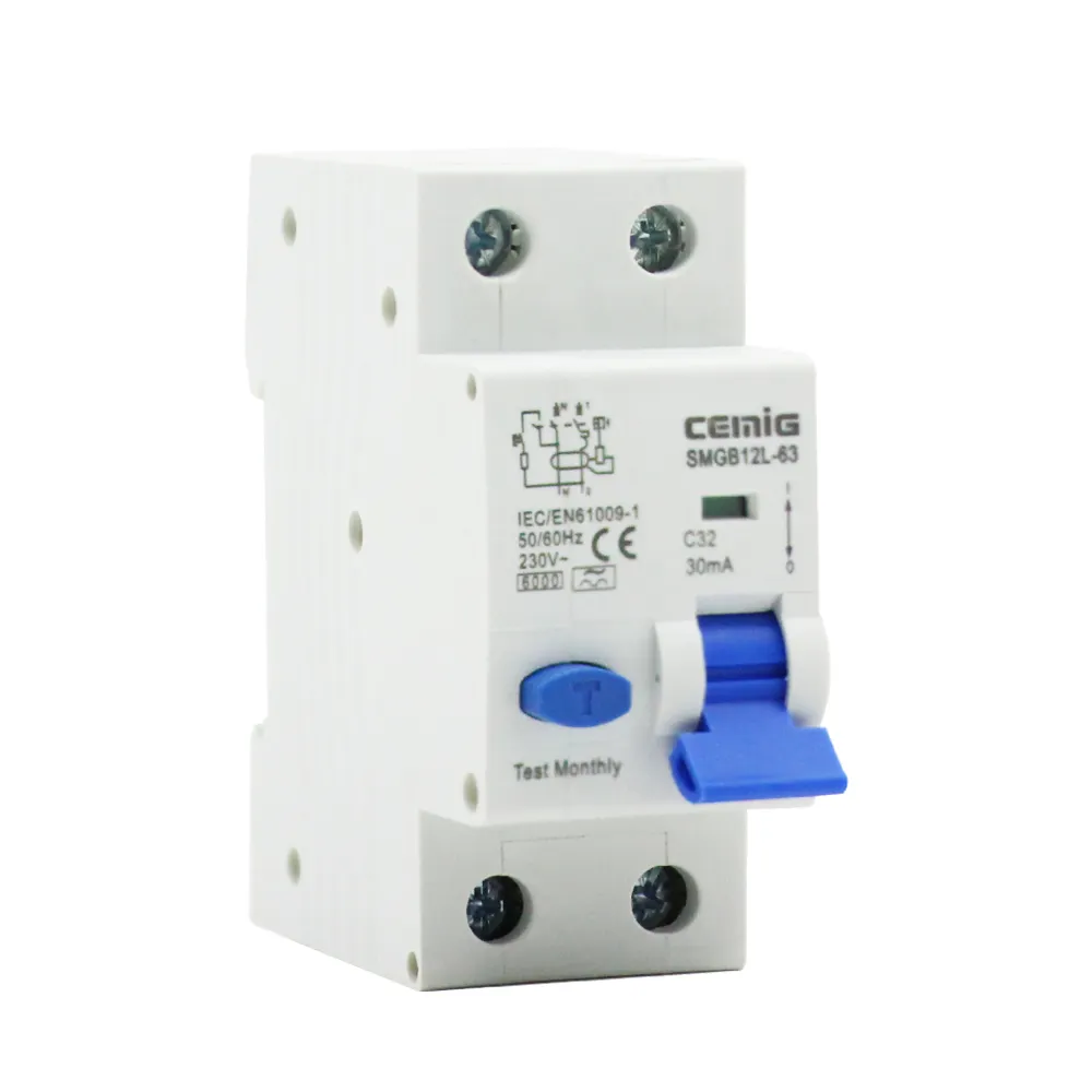 CEMIG SMGB12L-63 2P/1P+N RCCB Residual Current Circuit Breaker RCD Electromagnet/Electronic Typee 16A-63A 30mA 100mA 300mA 500mA