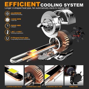 Công suất cao <span class=keywords><strong>Led</strong></span> Đèn Pha Bóng đèn H7 H4 180 Wát 20000LM <span class=keywords><strong>CANBUS</strong></span> tự động hệ thống chiếu sáng - Product Image 4