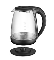 Bouilloire électrique en verre de 1,7 L, chauffe-eau 1850 W pour usage domestique