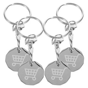 Custom Manufacturers Metal <strong>UK</strong> Trolly Insert Keychain Souvenir Coin Shopping Cart Token Coin Holder Keychains for Supermarket - Product Image 3