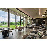 Mobilier commercial pour hôtels et restaurants, banquettes et chaises en bois massif au design moderne pour cafés de restauration rapide